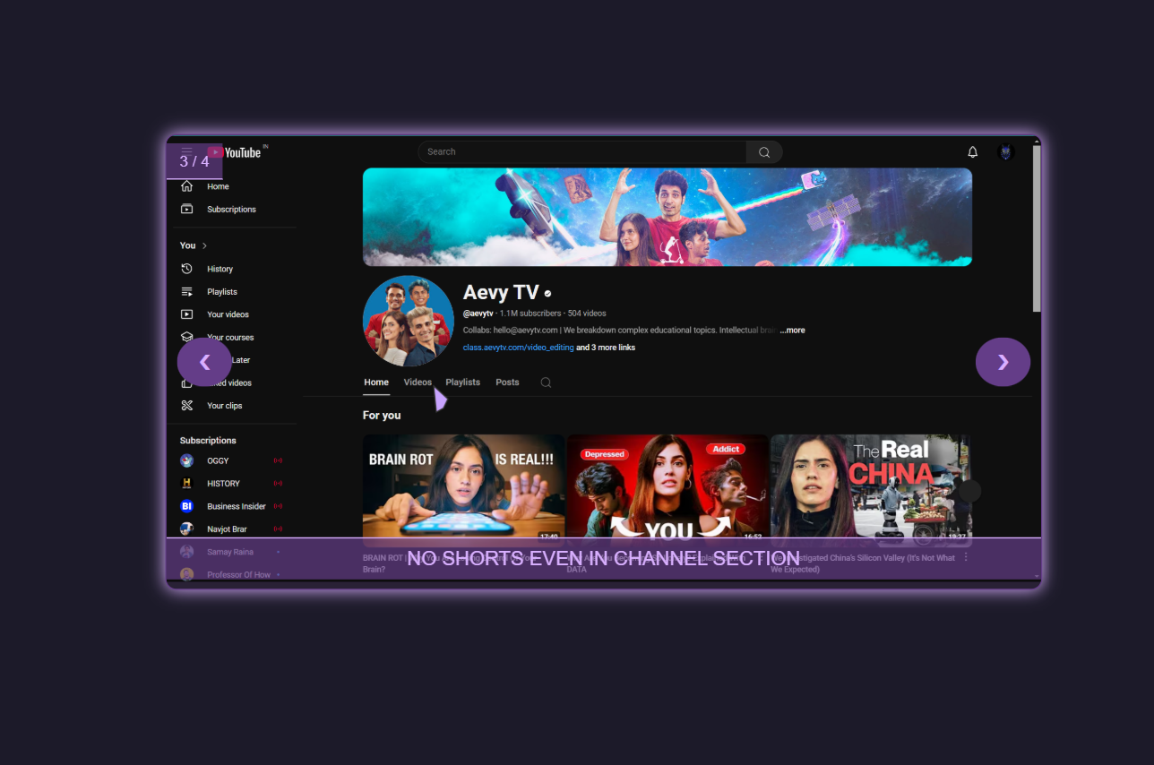 YouTube Redesign Extension
